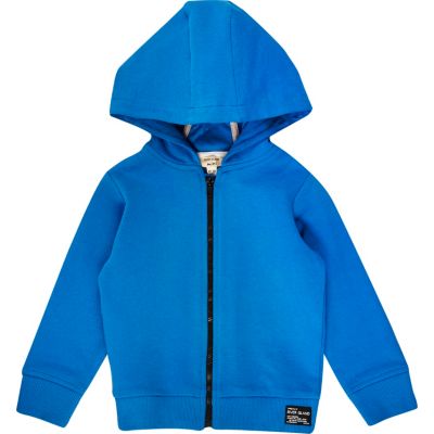 Mini boys blue hoodie